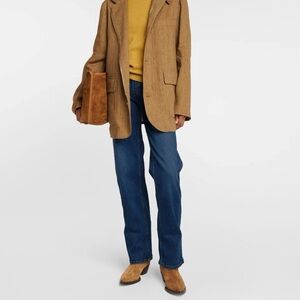 RE/DONE NWT 29 Deep Faded Blue 90s High Rise Loose Jeans Button Front Casual